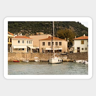 Sailboat in Nafpaktos Fortress Sticker